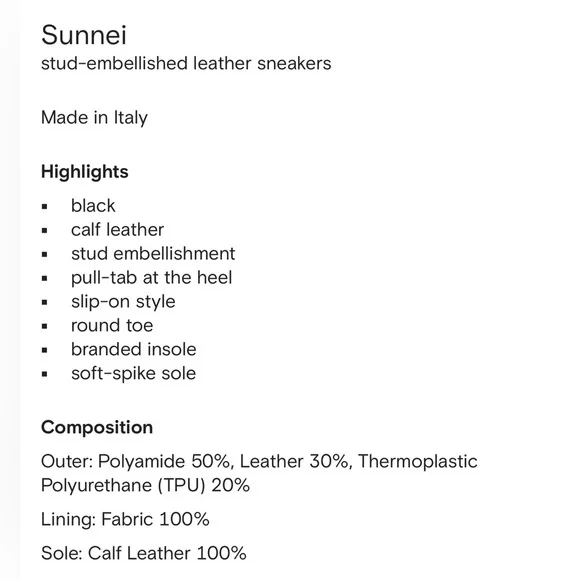 Sunnei - 1000CHIODI TRK Black Slip On Sneakers NIB Size 11 EU45 - Picture 5 of 7